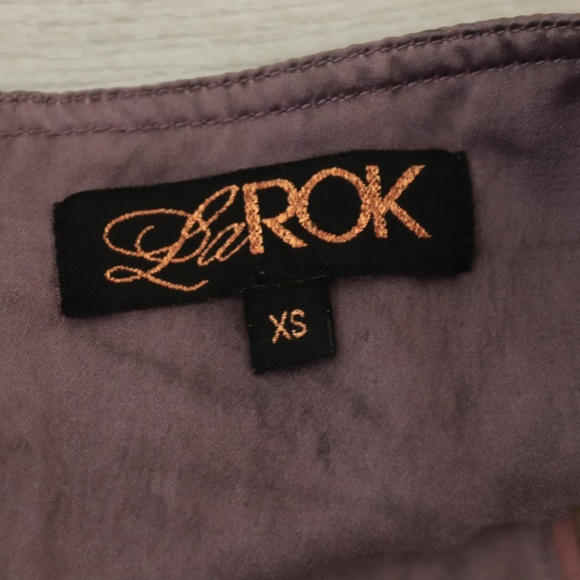 XS LaRok Purple Zippered Mini Skirt - Picture 4 of 5